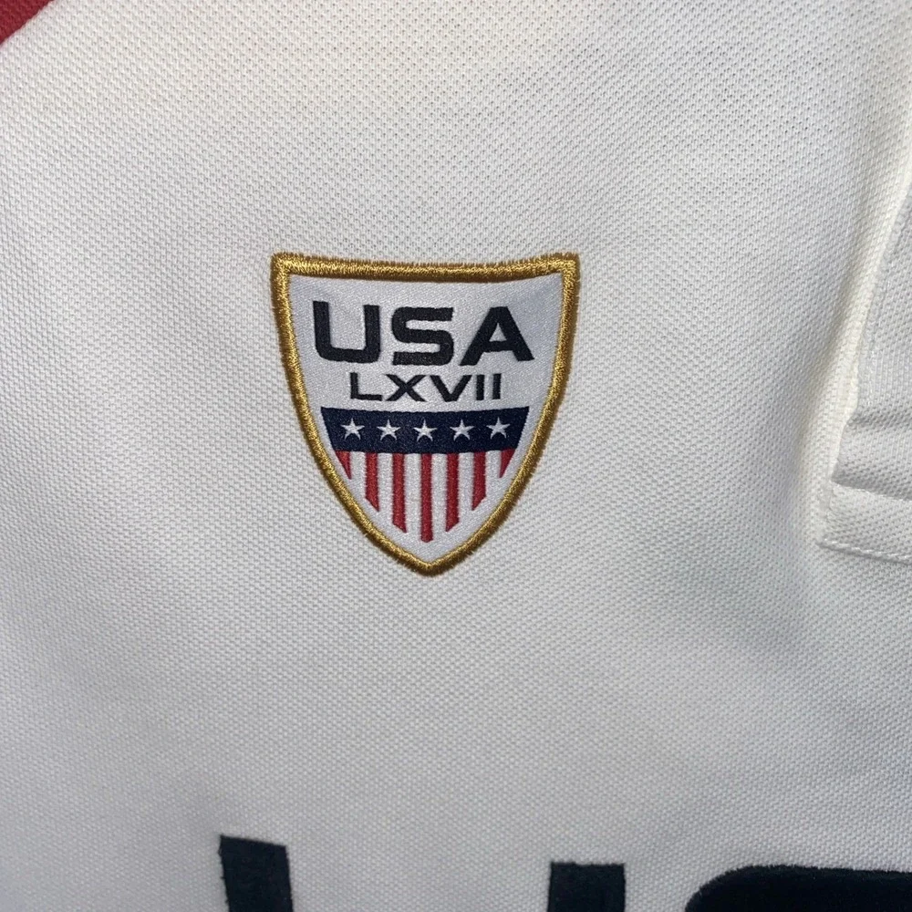 Polo Ralph Lauren USA Short Sleeve Polo Shirt  Men XXL White See Description C12
